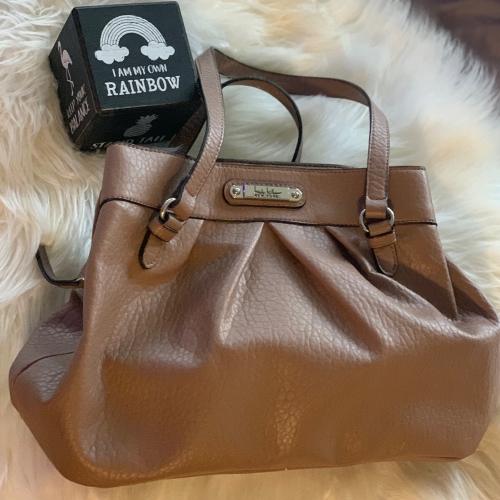 Nicole Miller light brown purse